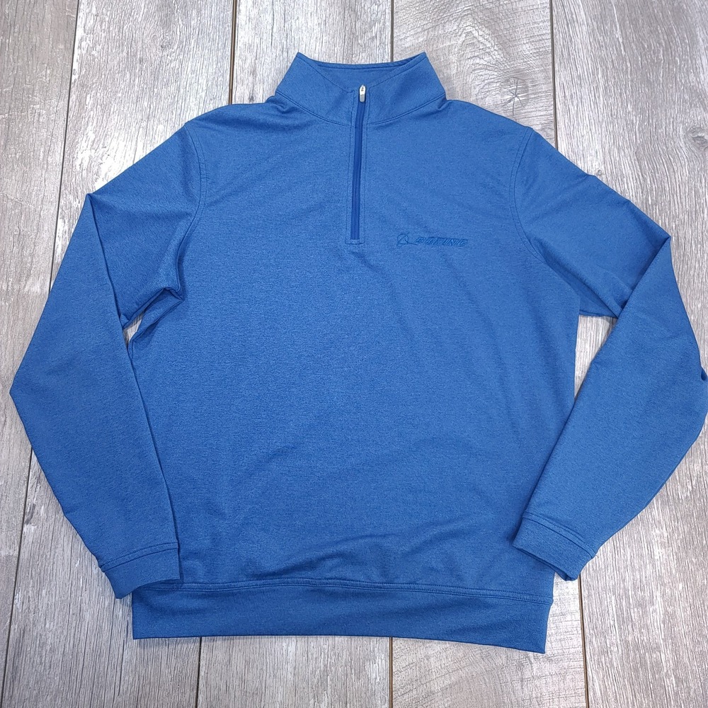 Peter Millar Mens 1/4 Zip Performance Pullover Size Small Blue Long Sleeve Top